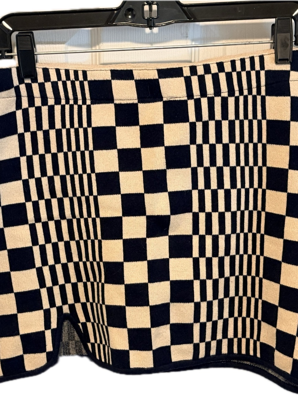 Women’s  Urban Outfitters Checkerboard Knit Skirt - Black & Cream